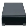 TV stovas/monitoriaus pakyla, juodas stiklas, 70x30x13 cm