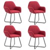 Valgomojo kėdės, 4vnt., raudonojo vyno, audinys