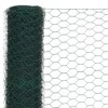 Vielinis tinklas viščiukams su PVC danga, žalias, 25x1,5m