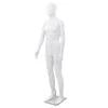 Vyriškas manekenas, stiklo pagr., blizgus baltas, 185cm