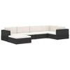 Lauko baldų komplektas Vidurinė sekcinė sofa su pagalvėle, 1vnt., pilka, poliratanas