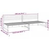Vidurinės sodo sofos dalys, 2vnt., 120x80cm, impregnuota pušis