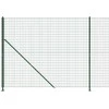 Vielinė tinklinė tvora su flanšais, žalios spalvos, 1,8x25 m