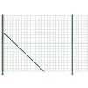 Vielinė tinklinė tvora su flanšais, žalios spalvos, 2,2x25m