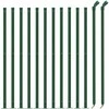 Vielinė tinklinė tvora su flanšais, žalios spalvos, 1,1x25m