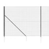 Vielinė tinklinė tvora su smaigais, antracito spalvos, 1,4x10m