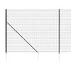 Vielinė tinklinė tvora su smaigais, antracito spalvos, 1,4x25m