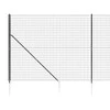 Vielinė tinklinė tvora su smaigais, antracito spalvos, 1,6x25m