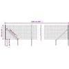 Vielinė tinklinė tvora su smaigais, žalios spalvos, 1,1x25m