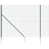 Vielinė tinklinė tvora su smaigais, žalios spalvos, 2,2x10m