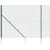 Vielinė tinklinė tvora su smaigais, žalios spalvos, 1,4x10m