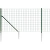 Vielinė tinklinė tvora su smaigais, žalios spalvos, 1,1x10m