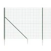 Vielinė tinklinė tvora su smaigais, žalios spalvos, 2,2x25m