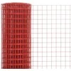 Vielos tinklas su PVC danga, raudonas, 10x0,5m