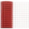 Vielos tinklas su PVC danga, raudonas, 25x0,5m