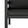Vienvietė sofa su pagalvėlėmis, antracito spalvos, aliuminis