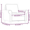 Sofa Krėslas, šviesiai pilkos spalvos, 60cm, audinys