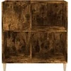Vinilinių plokštelių spintelė, dūminė, 84,5x38x89cm, mediena