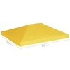 Viršutinis pavėsinės uždangalas, geltonas, 4x3m, 270 g/m²