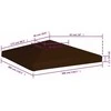 Viršutinis pavėsinės uždangalas, rudas, 3x3m, 310 g/m²