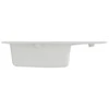 Virtuvės plautuvė su anga nuo persipildymo, balta, granitas