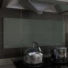 Virtuvės sienelė, baltos spalvos, 100x40cm, grūdintas stiklas