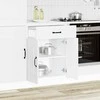 Virtuvės spintelė, Kalmar, balta, apdirbta mediena