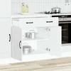 Virtuvės spintelė, Kalmar, balta, apdirbta mediena