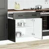 Virtuvės spintelė, Kalmar, juoda, apdirbta mediena