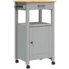 Virtuvės vežimėlis MONZA, 48x40x90cm, pušies medienos masyvas