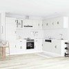 Virtuvinių spintelių komplektas, 14 dalių, Kalmar, balta
