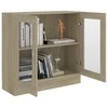 Vitrininė spintelė, ąžuolo, 82,5x30,5x80cm, apdirbta mediena
