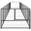 Voljeras šunims, juodos spalvos, 9m², plienas