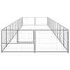 Voljeras šunims, sidabrinės spalvos, 20m², plienas