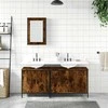 Vonios baldų komplektas, 3 dalių, dūminio ąžuolo, mediena