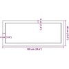 Vonios kambario stalviršis, 100x40x(2–6)cm, medienos masyvas