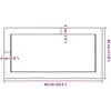 Vonios kambario stalviršis, 60x30x(2–6)cm, medienos masyvas