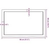 Vonios kambario stalviršis, 80x50x(2-4) cm, medienos masyvas