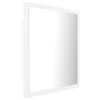 Vonios kambario LED veidrodis, baltas, 40x8,5x37cm, akrilas