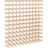 Vyno laikiklis 120 butelių, 112,5x23x123,5cm, pušies masyvas