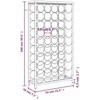 Vyno laikiklis 45 buteliams, juodas, 54x18x100cm, kalta geležis