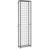 Vyno laikiklis 95 buteliams, juodas, 54x18x200cm, kalta geležis