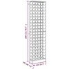 Vyno laikiklis 95 buteliams, juodas, 54x18x200cm, kalta geležis