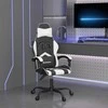 Žaidimų kėdė, juodos ir baltos spalvos, dirbtinė oda
