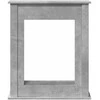 Židinio apvadas, betono pilkas, 75x20x87,5cm, apdirbta mediena