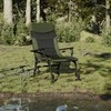 Žvejybos kėdė su porankiais, žalios spalvos, sulankstoma