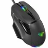 Aula F815 RGB Vadu USB Spēļu Pele ar 7 Pogām / Makro 12800dpi Melna