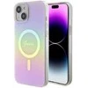 „Guess IML Iridescent MagSafe“ dėklas – Apple iPhone 15 dėklas, rausvas