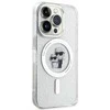Apple iPhone 15 Pro Karl Lagerfeld dėklas Karl&Choupette Glitter MagSafe (KLHMP15LHGKCNOT) skaidrus