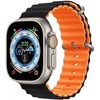 Devia apyrankė Deluxe Sport6 skirta Apple Watch 42mm/ 44mm/ 45mm/ 49mm juodos spalvos oranžinės spalvos